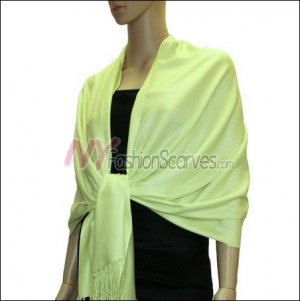 Silky Soft Solid Pashmina <br>Light Green
