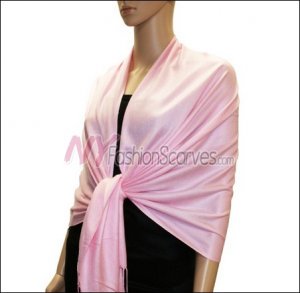 Silky Soft Solid Pashmina <br>Light Pink
