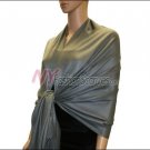 Silky Soft Solid Pashmina <br>Dark Grey