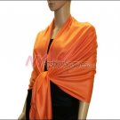 Silky Soft Solid Pashmina <br>Orange Red