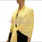 Silky Soft Solid Pashmina <br>Yellow