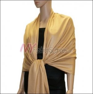 Silky Soft Solid Pashmina <br>Light Brown
