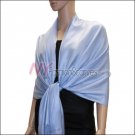 Silky Soft Solid Pashmina <br>Light Blue