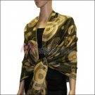 Multi Colored Circle Pashmina <br>Army Green
