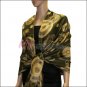 Multi Colored Circle Pashmina <br>Army Green