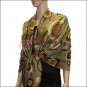 Multi Colored Circle Pashmina <br>Pea Green