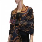 Multi Colored Circle Pashmina <br>Navy
