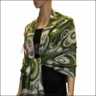Multi Colored Circle Pashmina <br>Green
