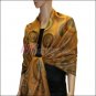 Multi Colored Circle Pashmina <br>Orange Yellow