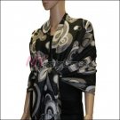 Multi Colored Circle Pashmina <br>Black