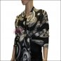 Multi Colored Circle Pashmina <br>Black