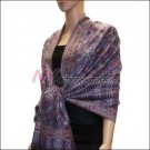 Paisley Grid Shawl <br>#NY052-04