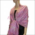 Paisley Grid Shawl <br>#NY052-14