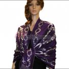 Abstract Circle Shawl <br>Purple