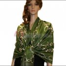 Abstract Circle Shawl<br>Army Green
