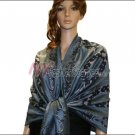 Abstract Circle Shawl<br>Pale Blue
