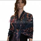 Abstract Circle Shawl <br>Navy