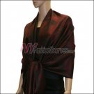 Leaf Jacquard Pashmina Scarf <br>Maroon