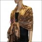 Leaf Jacquard Pashmina Scarf <br>Bronze