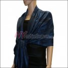 Leaf Jacquard Pashmina Scarf <br>Navy