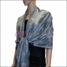 Leaf Jacquard Pashmina Scarf <br>Silver