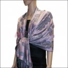 Leaf Jacquard Pashmina Scarf <br>Pink