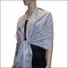 Leaf Jacquard Pashmina Scarf <br>Light Grey