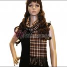 Checker Cashmere Feel  Scarf <br>NY38-05