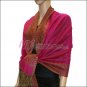 Border Patterned Pashmina<br>Hot Pink