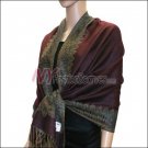 Border Patterned Pashmina<br>Dark Burgundy