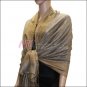 Border Patterned Pashmina<br>Pale Goldenrod
