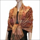 Small Paisley Pashmina <br>Rust Brown