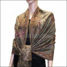 Small Paisley Pashmina <br>Dark Sea Green