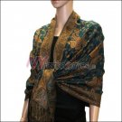 Small Paisley Pashmina <br>Dark Green