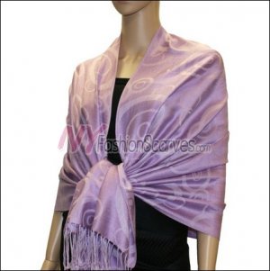 Multi Circle Soft Pashmina <br>Light Purple