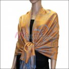 Multi Circle Soft Pashmina <br>Medium Blue w/ Orange