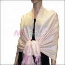 Multi Circle Soft Pashmina <br>Pink w/ Light Goldenrod Yellow