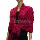 Multi Circle Soft Pashmina <br>Violet Red