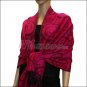 Multi Circle Soft Pashmina <br>Violet Red