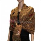 Multi Colored Paisley Pashmina <br>Red
