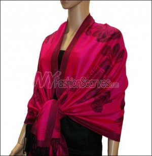 Rose Pattern Pashmina <br>Fusha