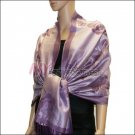 Rose Pattern Pashmina <br>Light Purple