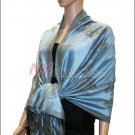 Rose Pattern Pashmina <br>Sky Blue