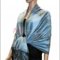 Rose Pattern Pashmina <br>Sky Blue