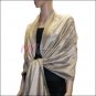 Rose Pattern Pashmina <br>Grey w/ Beige