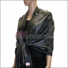 Rose Pattern Pashmina <br>Charcoal