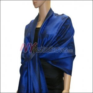 Rose Pattern Pashmina <br>Royal Blue