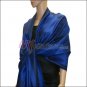 Rose Pattern Pashmina <br>Royal Blue