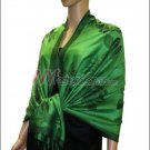 Rose Pattern Pashmina <br>Green