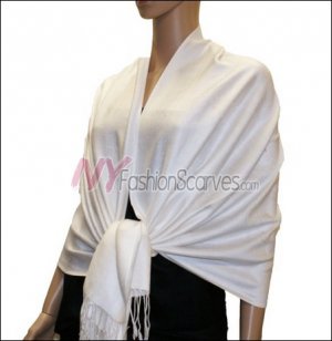 Paisley Pattern Scarf <br>White
